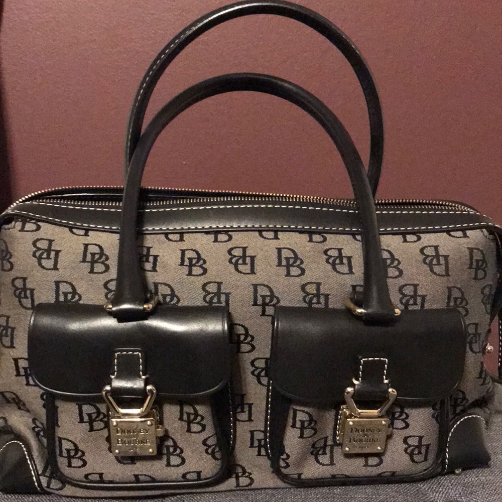 Black Dooney and Bourke monogram canvas bag